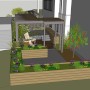 Bei diesem Garten gibt es viele Funktionen auf vergleichsweise engem Raum.