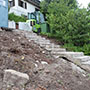 Das Fundament der bestehenden Treppe wurde erhalten. Die alten Stufen wurden entfernt und gegen neue ausgetauscht.